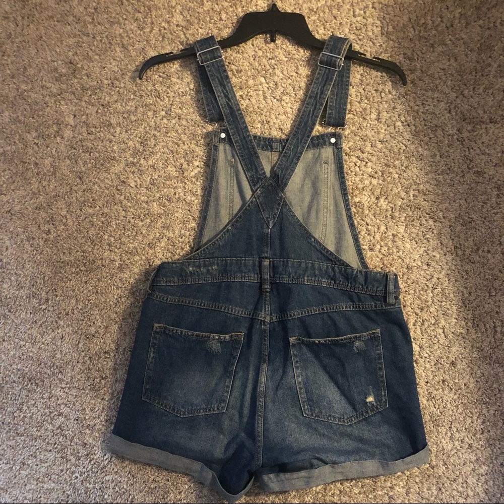 Distressed Denim Overalls - Picture 3 of 3